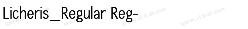 Licheris_Regular Reg字体转换